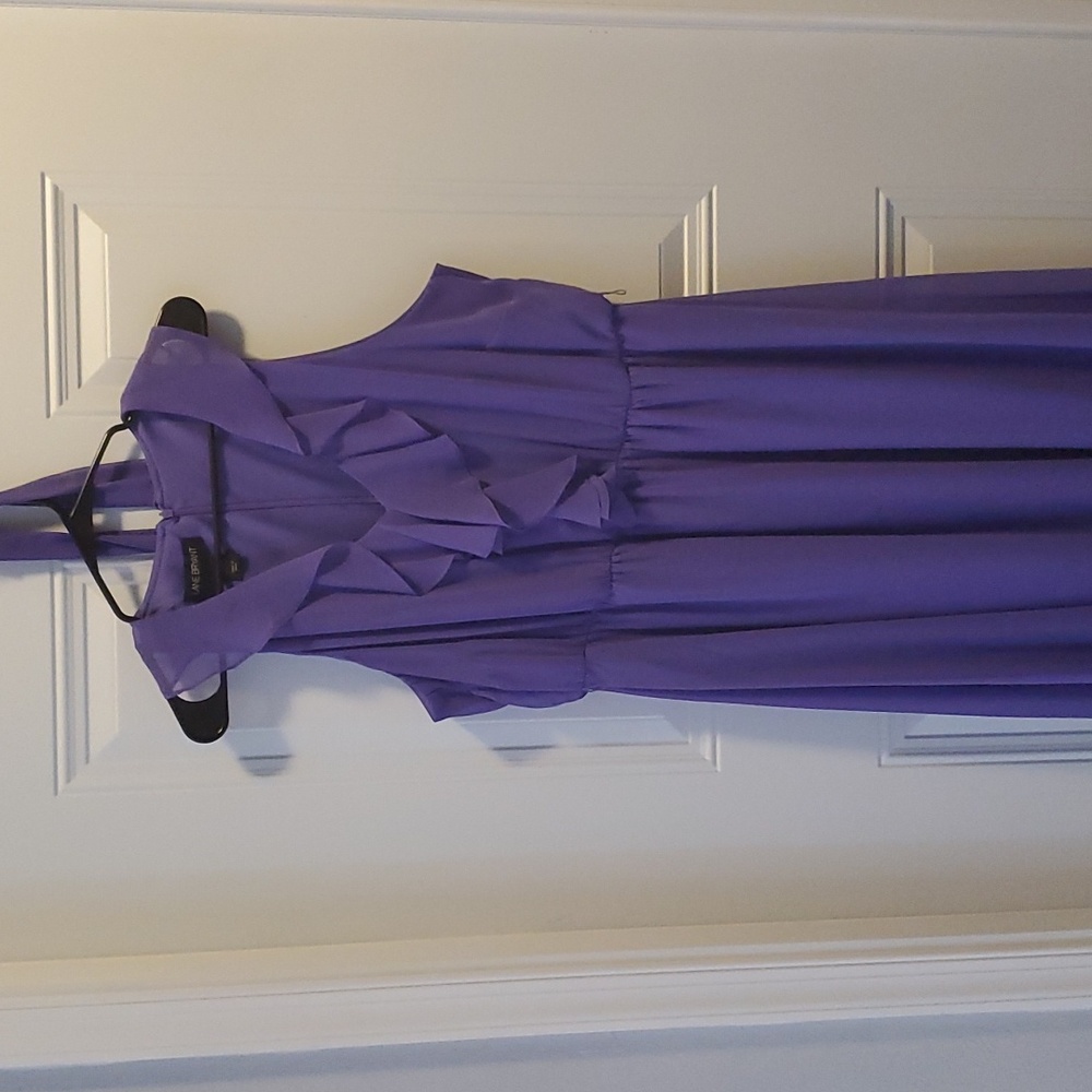 Elegant Purple Ruffled Dress